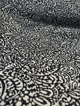 Adele Black Paisley Brocade Jacquard Fabric - Black Paisley, 54" Width (1 Yard)