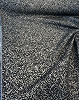 Adele Black Paisley Brocade Jacquard Fabric - Black Paisley, 54" Width (1 Yard)
