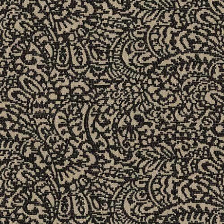 Adele Black Paisley Brocade Jacquard Fabric - Black Paisley, 54" Width (1 Yard)