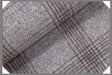 Grey Windowpane Wool Tweed Fabric - Grey Windowpane, 59/60" Width