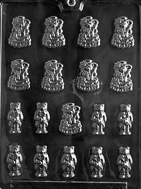 Bride & Groom Bears Chocolate Mold - LPW033