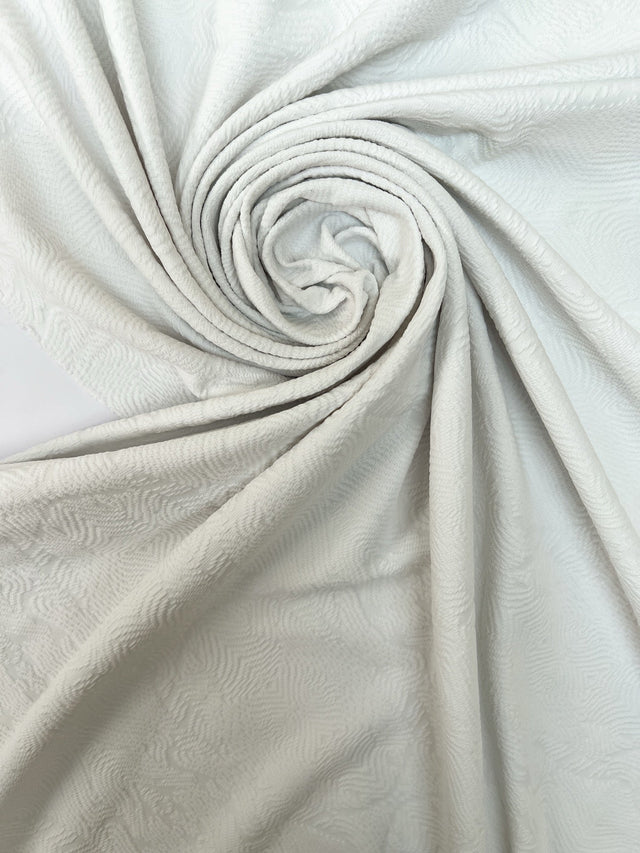 Polyamide Elastane Knitted Fabric White