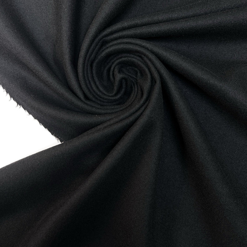 Italian Black Wool Suit Fabric