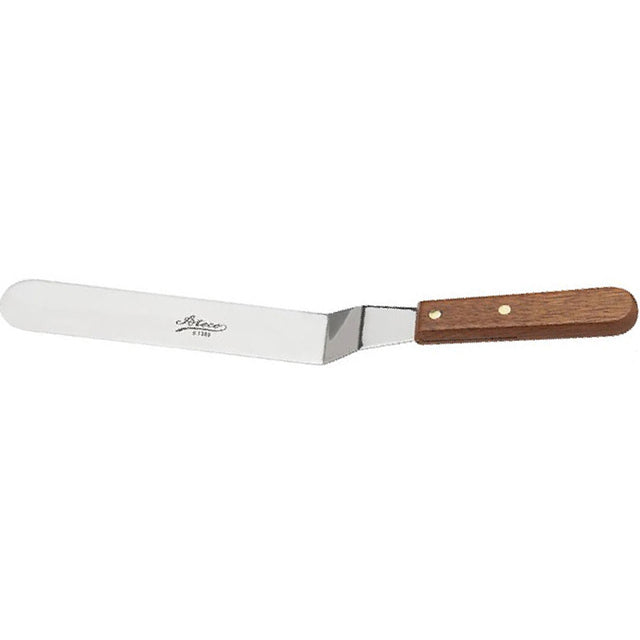 Ateco Spatula Wooden Handle Offset Blade, Blade size 1-1/2" x 9-3/4"