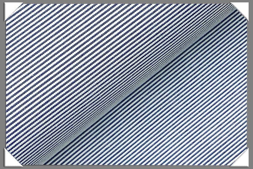 Blue White Cotton Fabric - Blue/White Cotton Fabric, 58/60" Width (1 Yard)