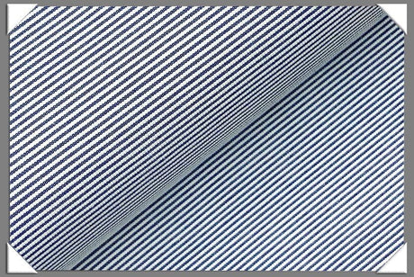 Blue White Cotton Fabric - Blue/White Cotton Fabric, 58/60" Width (1 Yard)