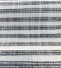 Ashton Ticking Domino Performance Upholstery Fabric - Domino White Background Black Ticking Stripes, 57" Width (1 Yard)