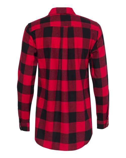 Women's Vintage Brushed Flannel Long Sleeve Shirt