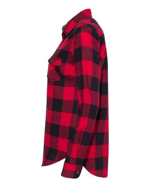 Women's Vintage Brushed Flannel Long Sleeve Shirt