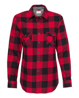 Women's Vintage Brushed Flannel Long Sleeve Shirt