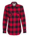 Women's Vintage Brushed Flannel Long Sleeve Shirt