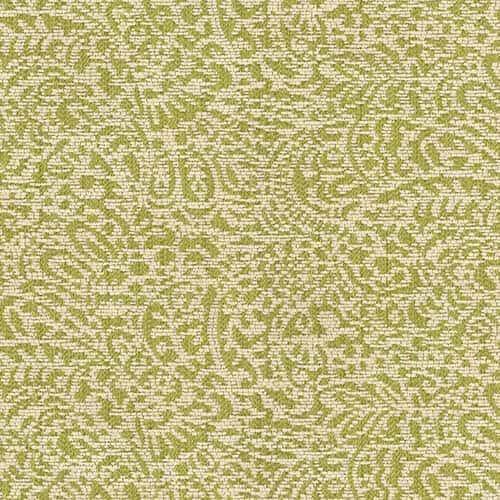 Adele Lime Paisley Brocade Jacquard Fabric - Lime Green With Beige Paisley Design, 54" Width (1 Yard)