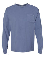 Garment-Dyed Long Sleeve T-Shirt With a Pocket