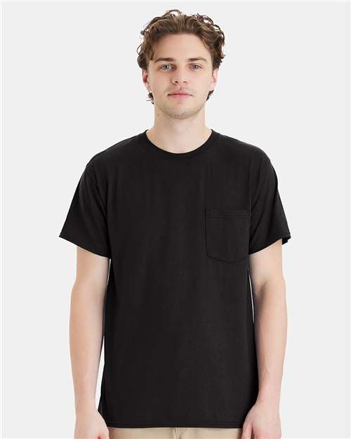 Unisex Workwear Pocket Crewneck Short Sleeve T-Shirt