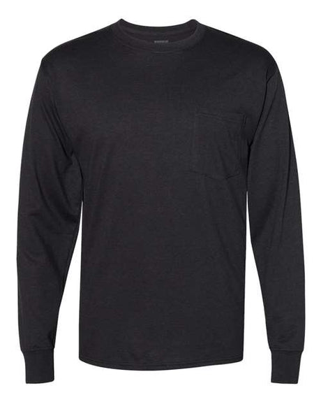 Hanes Unisex Workwear Long Sleeve Pocket T-Shirt