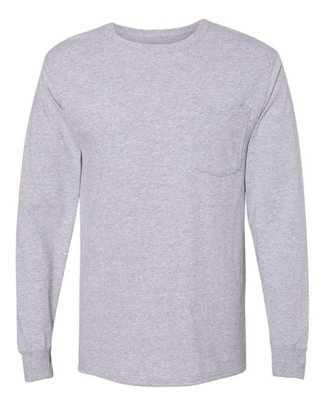 Hanes Unisex Workwear Long Sleeve Pocket T-Shirt