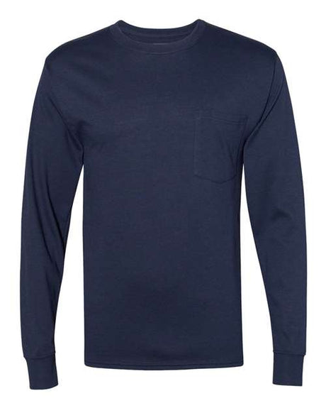 Hanes Unisex Workwear Long Sleeve Pocket T-Shirt