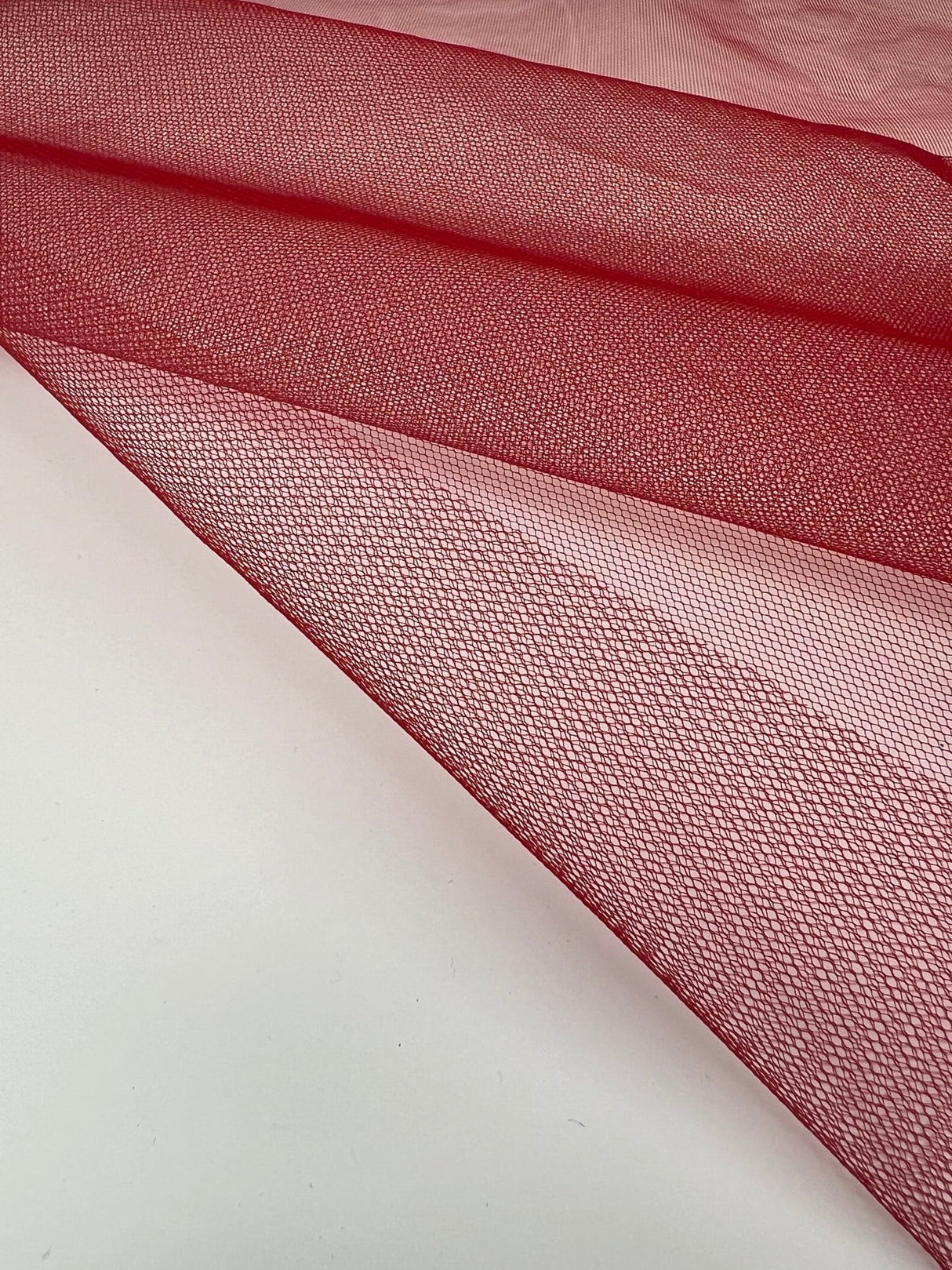 Polyamide Mesh Fabric Red Lightweight Stretch