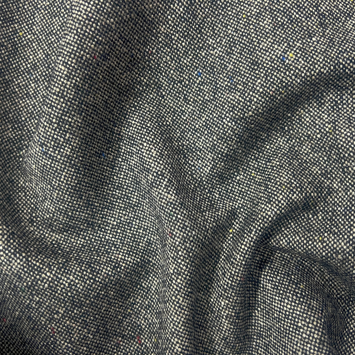 Grey Donegal Tweed Wool Fabric - Grey Donegal Tweed, 58/60" Width