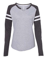 LAT Women's Fine Jersey Mash Up Long Sleeve T-Shirt
