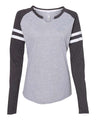 LAT Women's Fine Jersey Mash Up Long Sleeve T-Shirt
