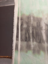 Viscose Sateen Printed Gray Green