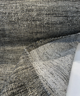 Venuci Blacksand Chenille Tweed Upholstery Fabric - Black Beige Taupe Gray Ivory, 56" Width (1 Yard)