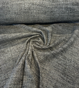 Venuci Blacksand Chenille Tweed Upholstery Fabric - Black Beige Taupe Gray Ivory, 56" Width (1 Yard)
