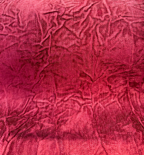 Compressed Rose Petal Polyester Fabric - Crushed Pleated, Pink/Purple, 46" Width (1 Yard)