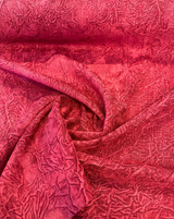 Compressed Rose Petal Polyester Fabric - Crushed Pleated, Pink/Purple, 46" Width (1 Yard)
