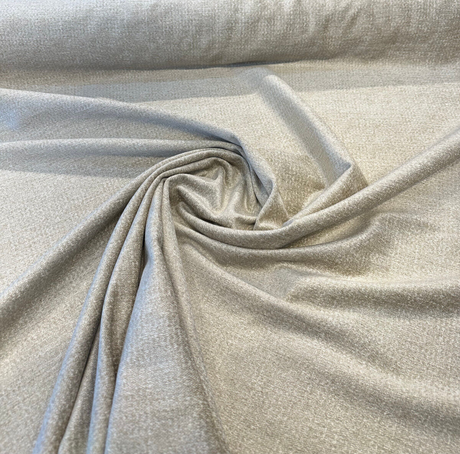 Mandrake Oatmeal Chenille Upholstery Fabric - Oatmeal Beige Cream Brown, Chenille Texture, 56" Width (1 Yard)