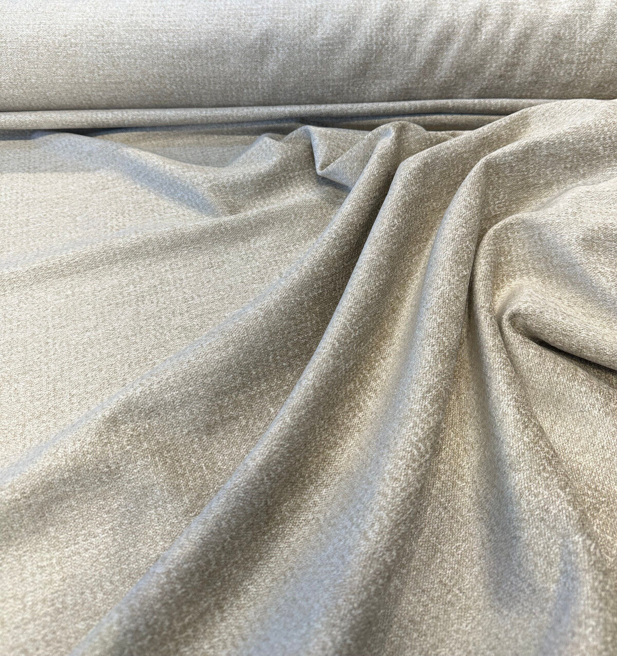 Mandrake Oatmeal Chenille Upholstery Fabric - Oatmeal Beige Cream Brown, Chenille Texture, 56" Width (1 Yard)