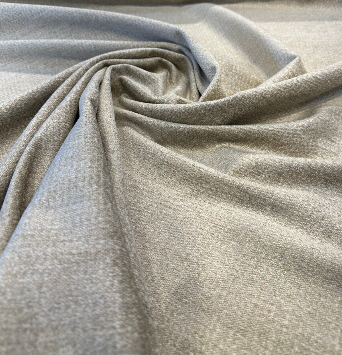 Mandrake Oatmeal Chenille Upholstery Fabric - Oatmeal Beige Cream Brown, Chenille Texture, 56" Width (1 Yard)
