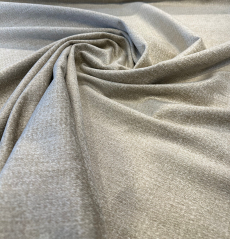 Mandrake Oatmeal Chenille Upholstery Fabric - Oatmeal Beige Cream Brown, Chenille Texture, 56" Width (1 Yard)
