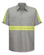 Red Kap Men's Enhanced Visibility Short Sleeve Cotton Work Shirt