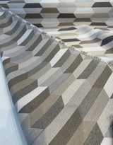 Sunbrella Precise Buff Solution Dyed Acrylic Fabric - Buff Geometric Print, 54" Width (1 Yard)