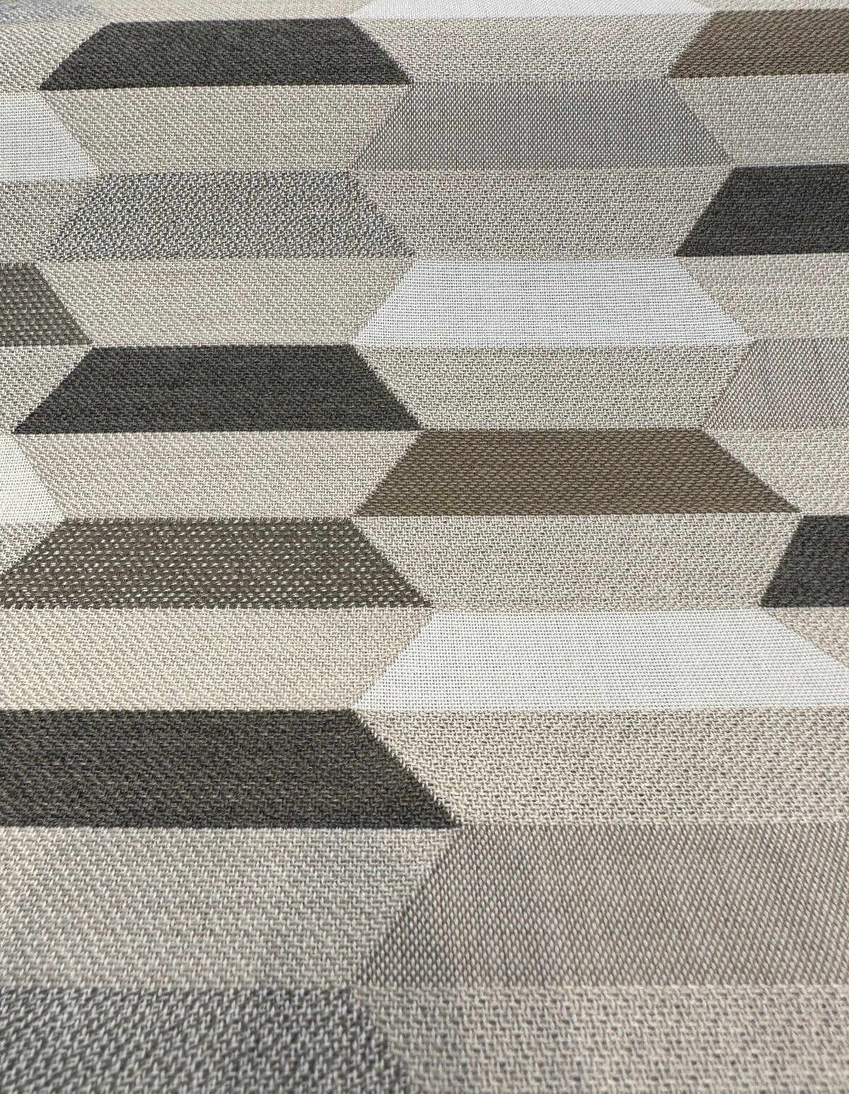 Sunbrella Precise Buff Solution Dyed Acrylic Fabric - Buff Geometric Print, 54" Width (1 Yard)