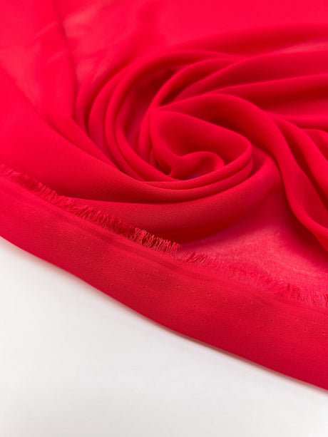 Polyester Crepe Red