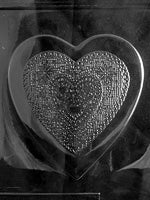 Jumbo Fancy Heart Box Top Chocolate Mold - LPV301B