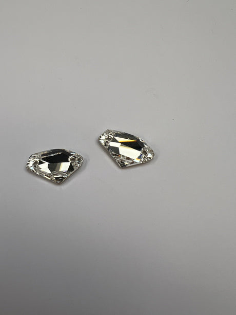 Silver Sewing Notions With Crystals