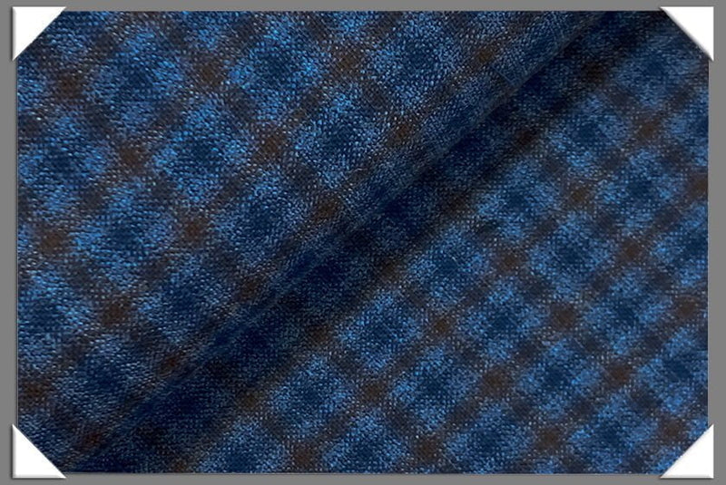 Style #7579 Blue Italian Wool Fabric - Silk/Wool Blend, Blue, 58/60" Width