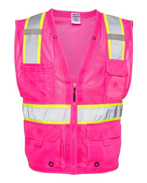 Kishigo Unisex EV Series Enhanced Visibility Multi-Pocket Mesh Vest