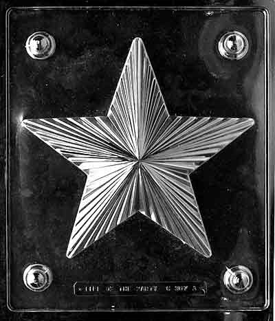 Large Star Pour Box Chocolate Mold - Top - LPC307A