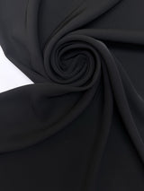 Black Polyester Double Crepe