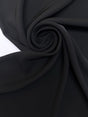 Black Polyester Double Crepe