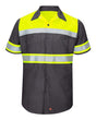 Red Kap Men's Hi-Visibility Colorblock Ripstop Short Sleeve Work Shirt