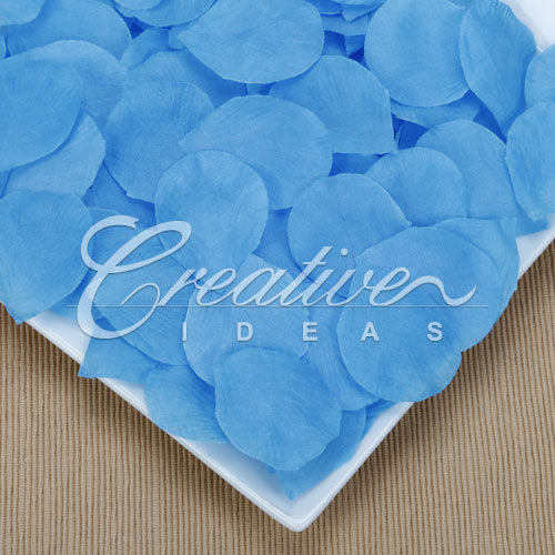 Medium Size Flower Petals-Sold By A Dozen Inner Packs ( 144 Flower Petals/Inner Pack) (Turquoise)