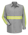 Red Kap Men's Tall Enhanced Visibility Long Sleeve Cotton Work Shirt