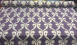 Fleur De Lis Amethyst Jacquard Reversible Pocket Drapery Fabric - Amethyst Fleur De Lis Damask, 58" Width (1 Yard)