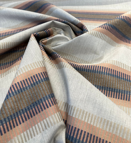 Outlaw Dawn Sunbrella Acrylic Fabric - Stripe, 50" Usable Width, 54" Width, Railroad Match, Horizontal Repeat .24", Vertical Repeat 8.98" (1 Yard)
